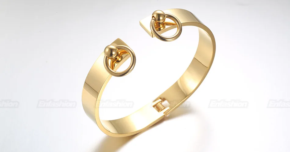 Enfashion круг кольцо браслет манжетой Noeud розовое золото цвет браслеты Браслеты для женские браслеты-каффы браслет-напульсник, высочайшего качества