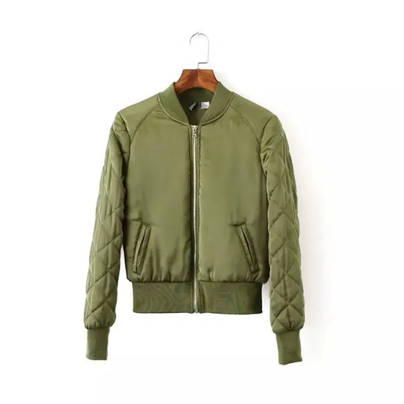 OLGITUM Winter Womens Zipper Short Coat Jacket Outerwear