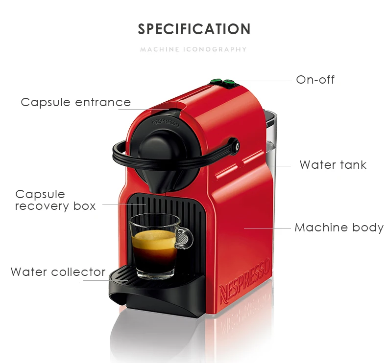 Household Capsule Machine Nespresso 0.7L Coffee Maker Colorful Coffee Machine C40