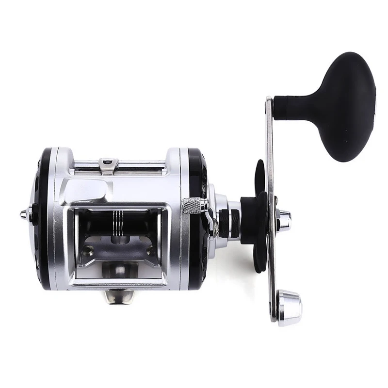 YUMOSHI 12+ 1 Ball Bearings High Speed Cast Drum Fishing Reel Lure Tackle Trolling Boat Saltwater Right Hands Round Reel JCA