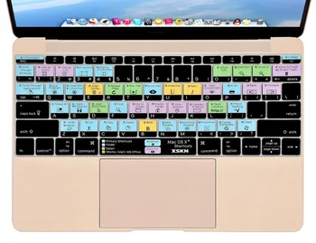 

XSKN for Mac OS X Shortcut Design Hot Keys Functional Silicone Keyboard Cover Skin for Macbook 12 Inch Retina US/EU Layout