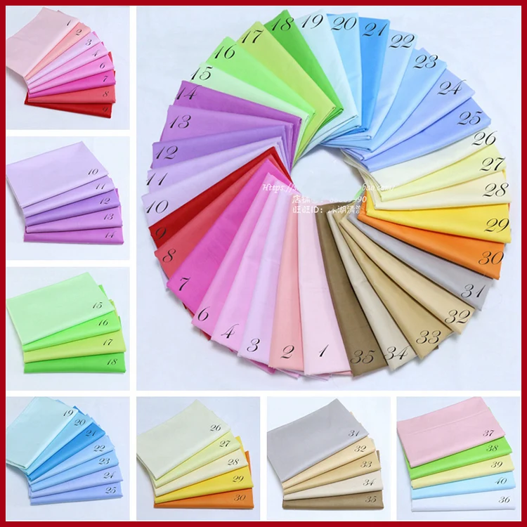 

50*160cm Cotton fabric the cloth Patchwork Fabrics by the meter Fabric for needlework for patchwork Pure cotton color 180g/m