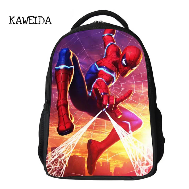 

Big Spider man Captain America School Bag Backpack Hero Character Book Bags Backpacks Schoolbag for teenagers kids boy Girls