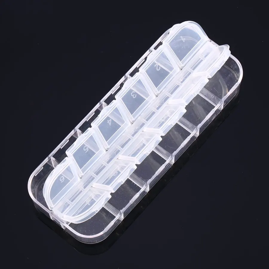 Buy 12 Detachable Clear Plastic Divided Nail Storage