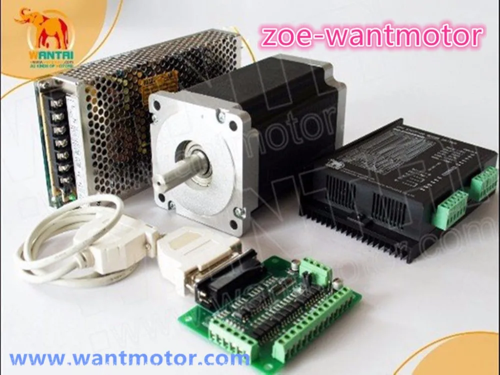 

Russian is free!CNC Wantai 1Axis Nema 34 Stepper Motor WT86STH118-6004A 1232oz-in 5.6A +Driver DQ860MA 80V 7.6A ROHS CE ISO