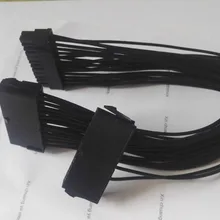 24Pin(20pin+ 4pin) двойной блок питания адаптер материнской платы кабель 30 см для BTC RIG горнодобывающая проволока 18AWG 30 см