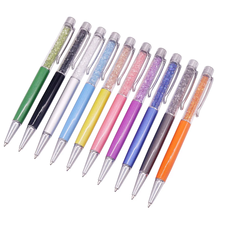 Распродажа, 30 шт., 0,7 мм, кристальная ручка/сменная ручка, 100 шт., металлическая шариковая ручка, наконечник, студент, школа, офис, ручка для письма, подарочная ручка