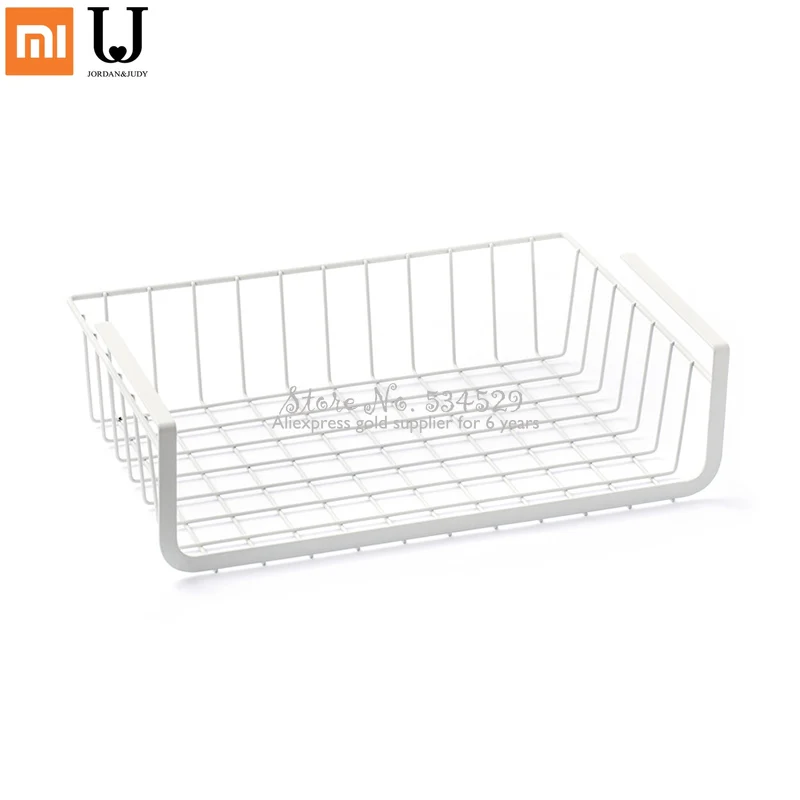 

Smart Home Xiaomi Hanging Under Shelf Storage Iron Mesh Basket Cupboard Cabinet Door Simple Wrought Desk Rack Desktop