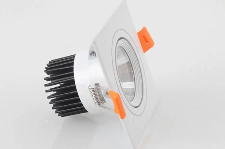 Levou para Baixo Regulável Quadrado Levou Downlight 12 10 w Ac85-265v 20 15 Luz Dimmable Local Recesso Lâmpadas Cob 11 Luzes embutidas de LED