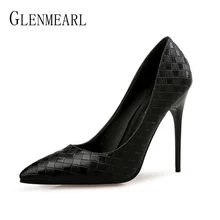 Women Shoes High Heels Pointed Toe Woman Pumps Sexy Lattice Party Shoes Spring Slip On Office Ladies Shoes Dress Plus Size DE sorbern lavender peep toe women pump 2018 women high heels size 11 shoes woman pumps slip on custom color ladies dress shoes