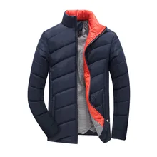 2016 Hot Sale Men Winter Jacket Korean Style Slim Fit Fashion Warm Thick Men Coat M-5XL men’s clothing,EDA112