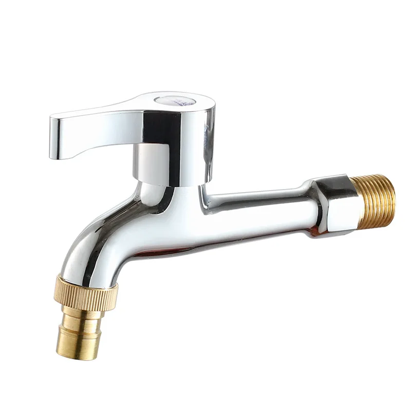 

1pc Luxury WC Faucet Wall Mount Bibcock Brass Chrome Tap Decorative Outdoor Garden Taps Washing Machine Mop Faucet
