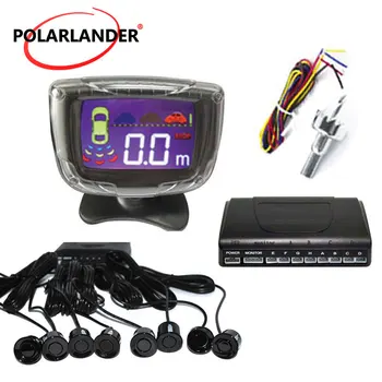 

Free Shipping 8 Rear and Front View Car Parking Sensors with LCD Display Monitor parking sensor 44 colors reverse radar