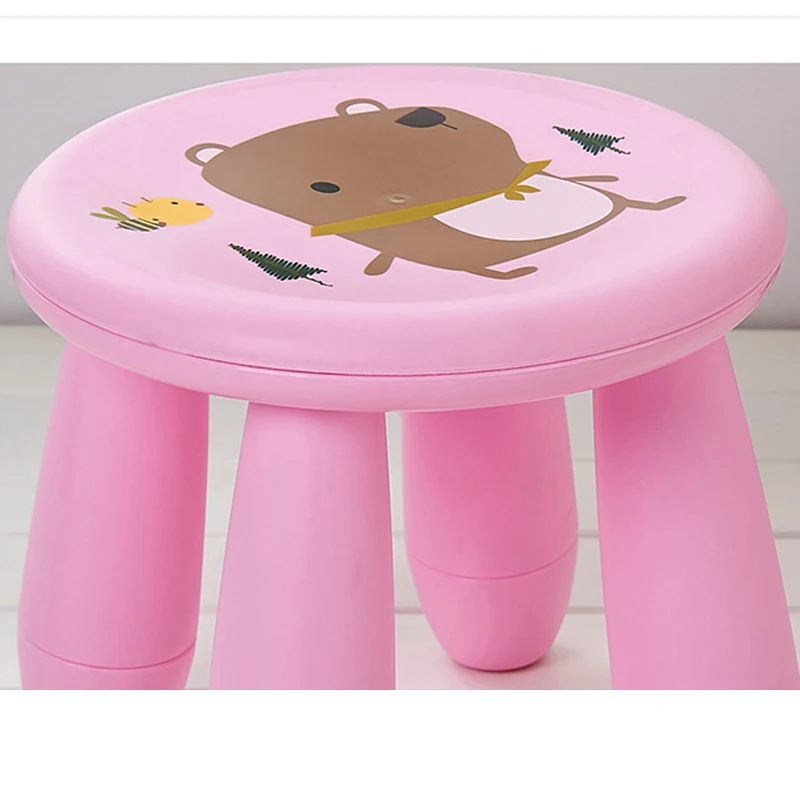 Детский сад круглый Bench утолщаются кресло бытовой Пластик Bench сменной обуви круглый табурет детский мультфильм животных стула