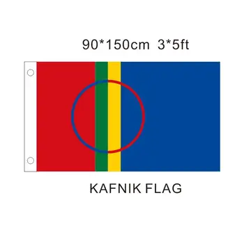 

Finland Sami Flag 150X90cm (3x5FT) 128*192cm 100D Polyester Double Stitched High Quality Banner Free Shipping