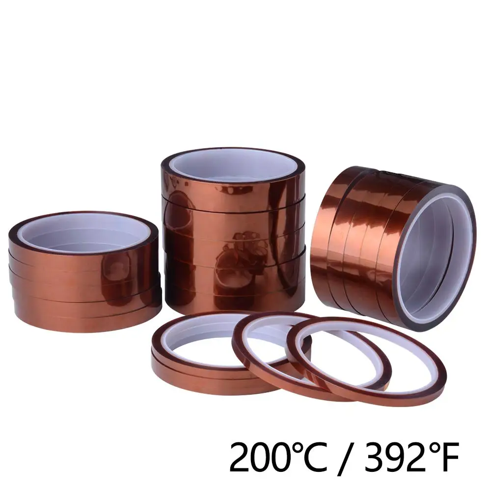 

33meter/roll 5-30mm width High Temperature Polyimide Tape Heat Resistant Insulation Kapton Polyimide Film Adhesive Tape 10mm