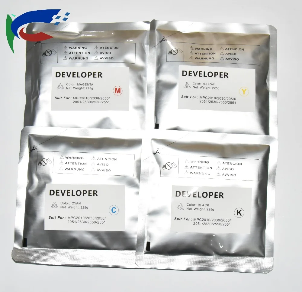 225G 4PC set new copier color developer compatible for Ricoh MPC3503 Carrier 2003 2503 3003 3503 5503 6003 Copier carrier KCMY (5)