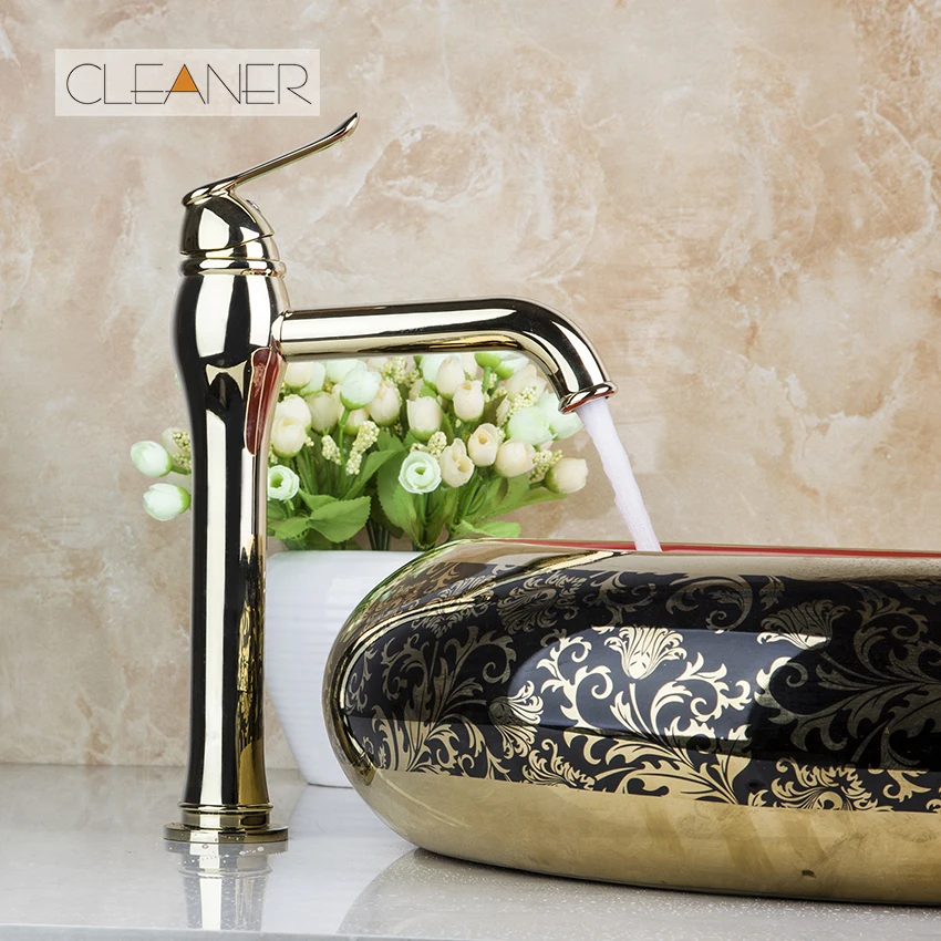 

Luxury Golden Polished Faucet Bathroom Faucet Fast Shipping Counter Top Basin Sink Single Hand Vanity Sink Mixer Water Tap