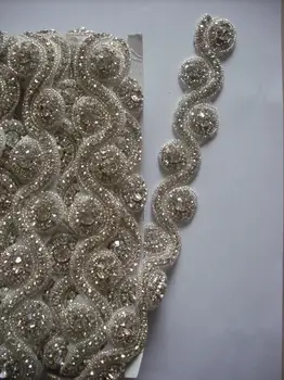 

Rhinestone for fashion Wedding decoration Bridal beaded trims Crystal Applique for wedding dresses tiara rhinestone evening gown