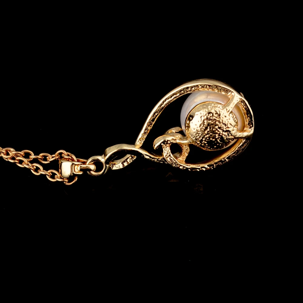 Женское Ожерелье с австрийским кристаллом и искусственным жемчугом|collier fashion|gold