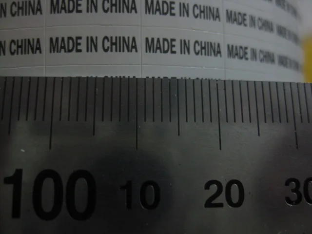 50000 шт./лот 12x5 мм Сделано в Китае самоклеющиеся бумажные этикетки, артикул GU01