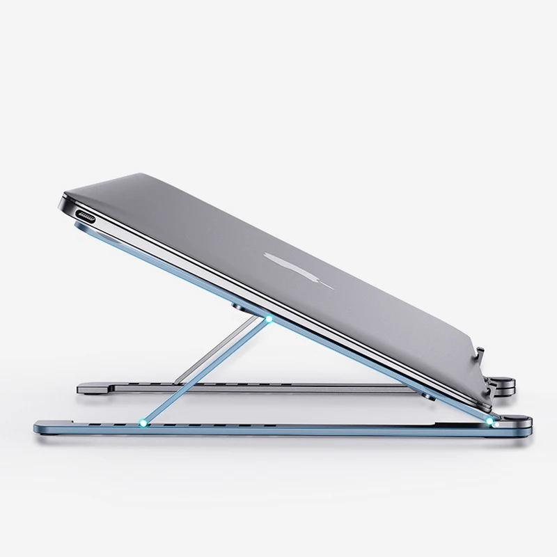 Laptop Stand Portable 8 Heights Adjustable Aluminum Desktop Ventilated Cooling Holder Folding Ultra