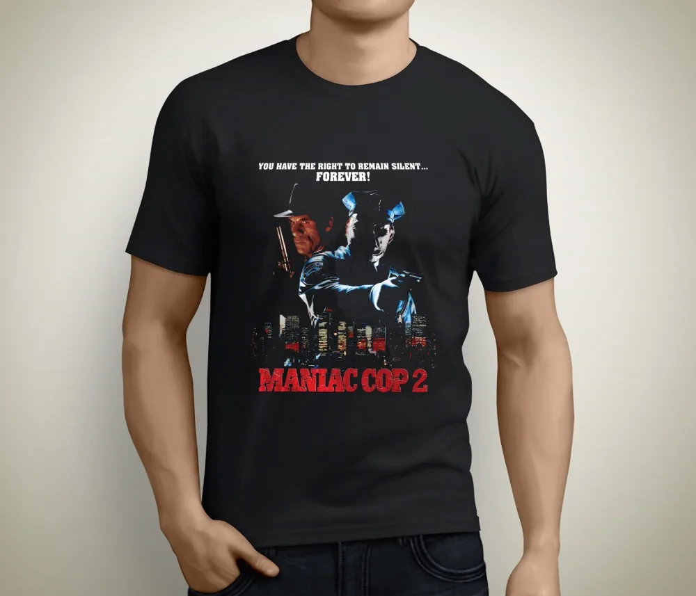 T Shirts Online Men'S Broadcloth O-Neck Short-Sleeve Maniac Cop Horror Short Sleeve Shirt | Мужская одежда