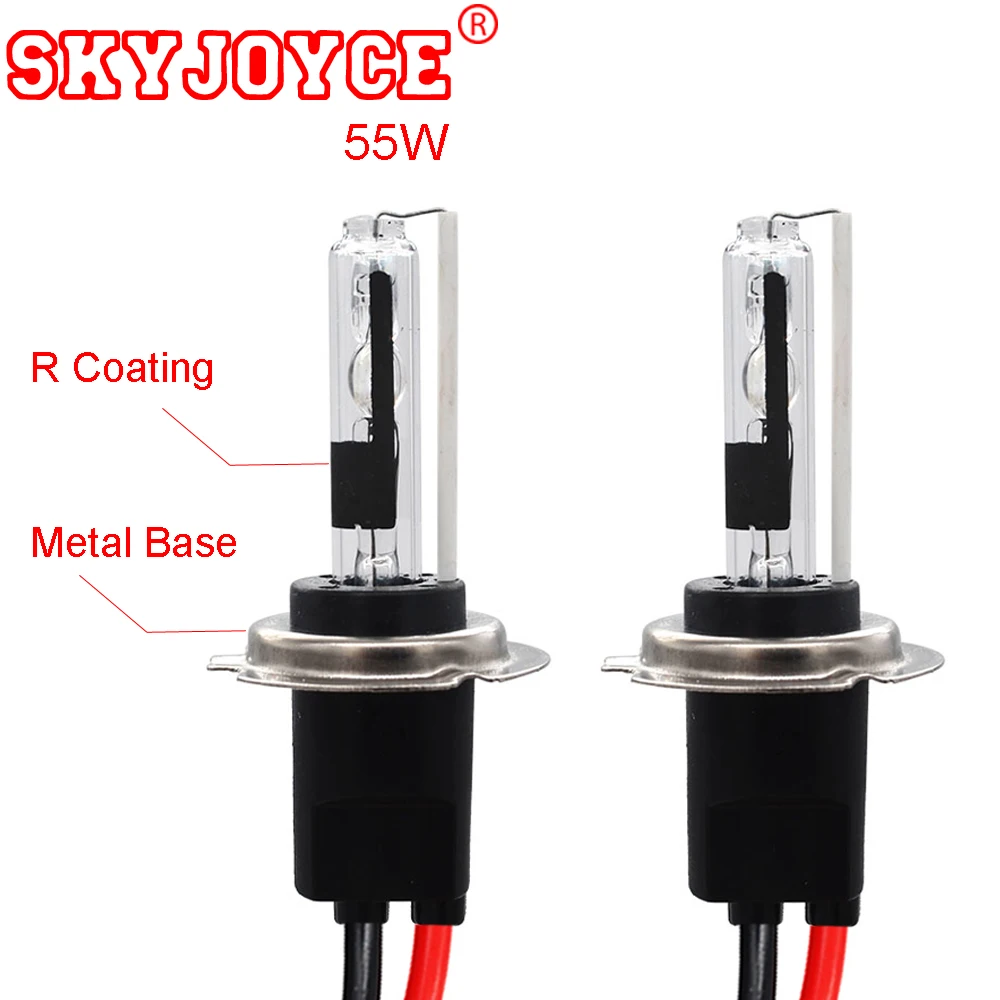 xenon H7CR 55W hid xenon bulb metal base H7C-R 55W H7C H7R 4300K 3000K 6000K 8000K short tube 55W H7CR 5000K for hid ballast kit (4)