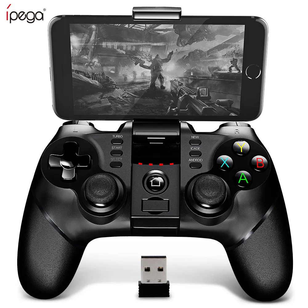 

iPega 9076 Wireless Bluetooth Gamepad Controller Android Joysticks With Extandable Phone Holder And 2.4G Wireless Receiver