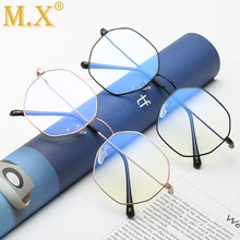 Анти-синий светильник, блокирующие очки, женские радиационные полигональные очки, мужские компьютерные очки для чтения M6275