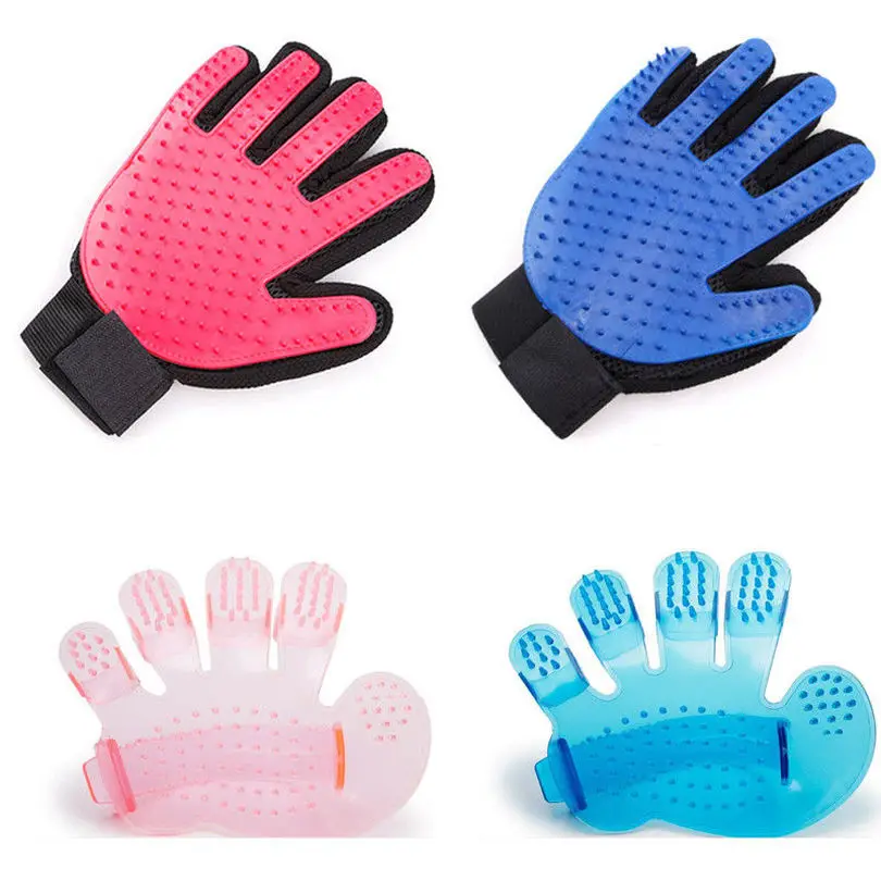 

Cat Pet Grooming Deshedding Brush Gloves Effective Cleaning Back Massage Animal Bathing Fur Hair Removal Cat Dog Combs 2019