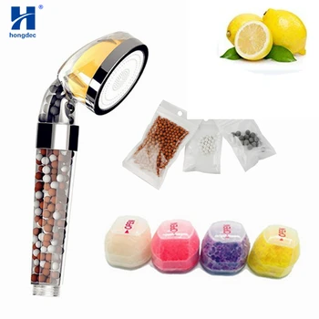 

Hongdec Saving Water Vitamin C filter hand held Shower Head Replacement Vitamin C ion ball