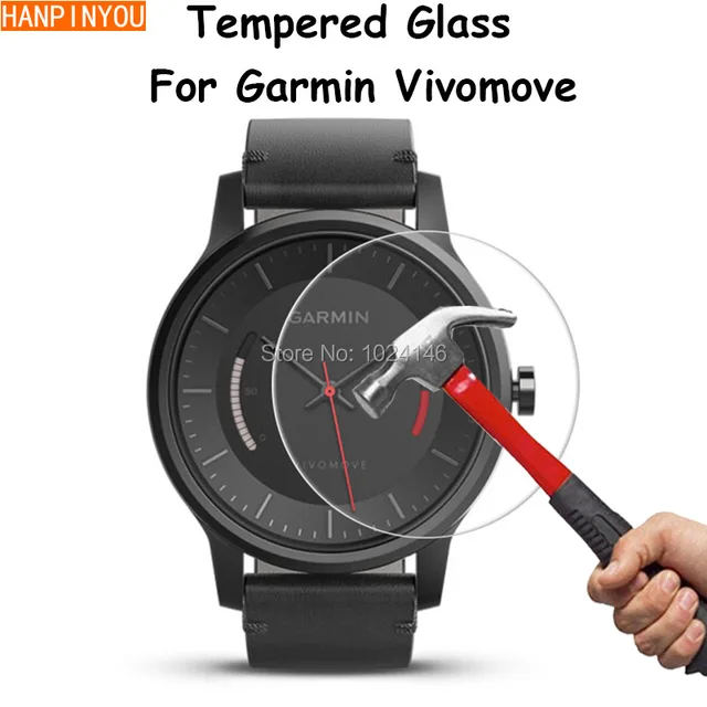 For Garmin Vivomove Sports SmartWatch Clear Tempered Glass Screen Protector Ultra Thin Explosion