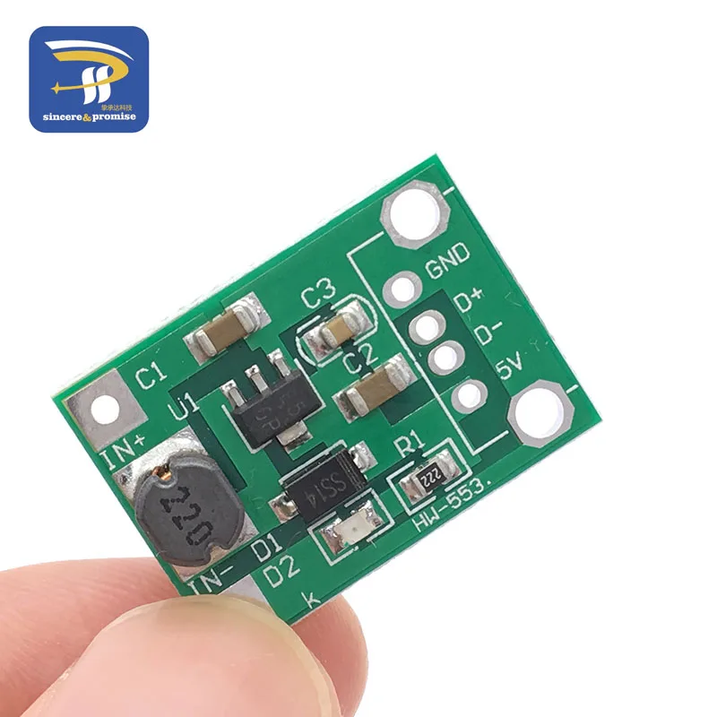 

2Pcs 600mA DC-DC Mini Step Up Power Module 1-5V To 5V Step-up Boost Converter For Arduino