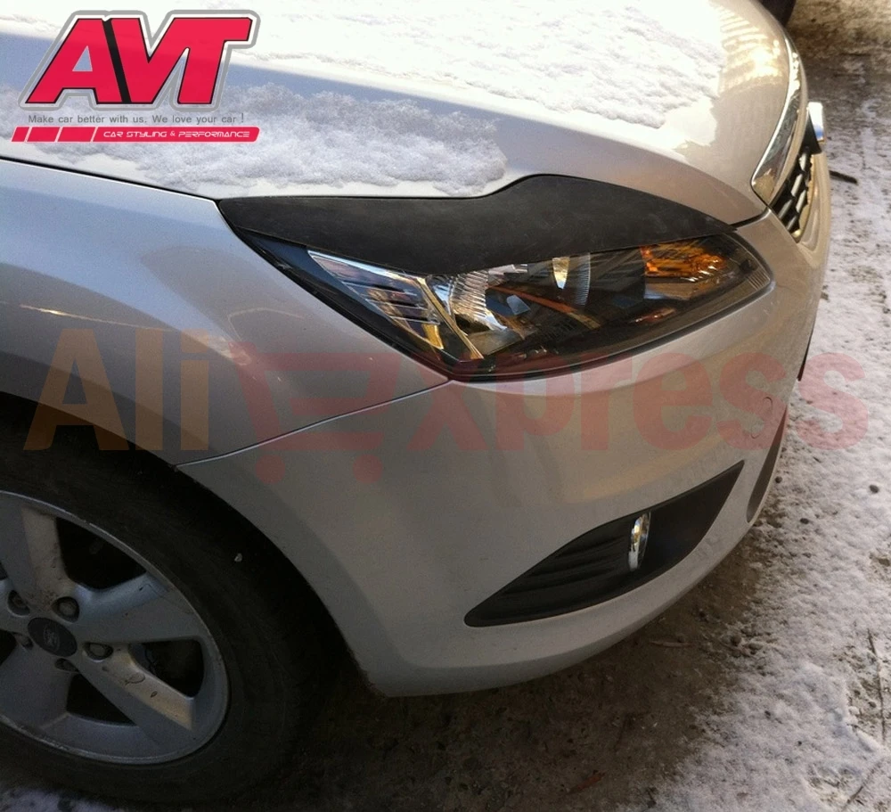 Реснички чехол для Ford Focus 2 2008-2011 брови крышка отделка молдинги огни внешняя отделка передняя фара автомобиля Стайлинг