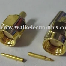 SMA Мужской прямой connnector, Вилочная часть для кабель RG174, кабель RG316, LMR100 кабель, позолоченный