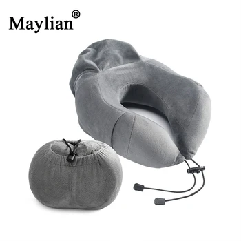 

Almohada Kissen U Shape New Solid Color Pillow Travel Upgrade Memory Slow Rebound Sponge Zero Press Cervical Pillows P86