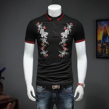

2019 summer men lapel POLO short-sleeved shirt embroidered qiantang P75 2009 article number 58317