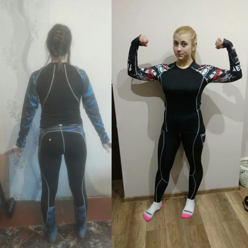 Ladies' Long underwear Set Compressed Thermal Underwear Fitness Female Gym legging Women's Tracksuit Running Tights Jogging Suit