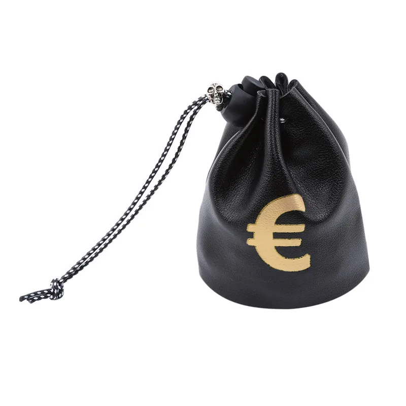 Милые маленькие Модные Кожаные Сумки из искусственной кожи на шнурке, портмоне, кошелек, сумочка, USD GBP EUR сумка, ювелирный кошелек, кошелек, подарок - Цвет: EUR