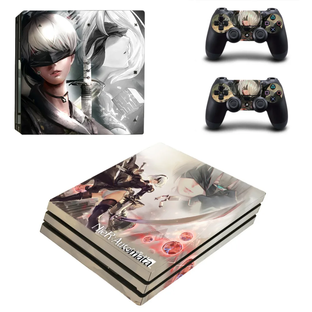 NieR: Automata PS4 Pro наклейка на кожу для sony playstation 4 консоль и 2 контроллера кожи PS4 Pro наклейка на кожу виниловая