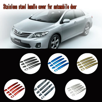 

karcng 9 pcs for Car door handle cover stainless steel Chrome decorative sticker For Toyota Corolla E140 E150 2007 - 2013