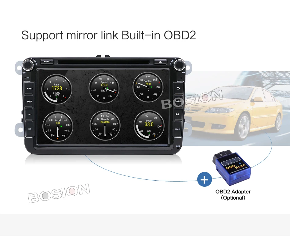 Cheap BEST PRICE!! Android 7.1 VW Car DVD GPS Navi 2GB RAM for GOLF 6 polo New Bora JETTA MK4 B6 PASSAT Tiguan SKODA OCTAVIA Fabia 23