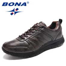 BONA/Новое поступление; популярная Стильная мужская повседневная обувь; мужская обувь на плоской подошве со шнуровкой; Мужская обувь из микрофибры; удобная легкая мягкая Быстрая
