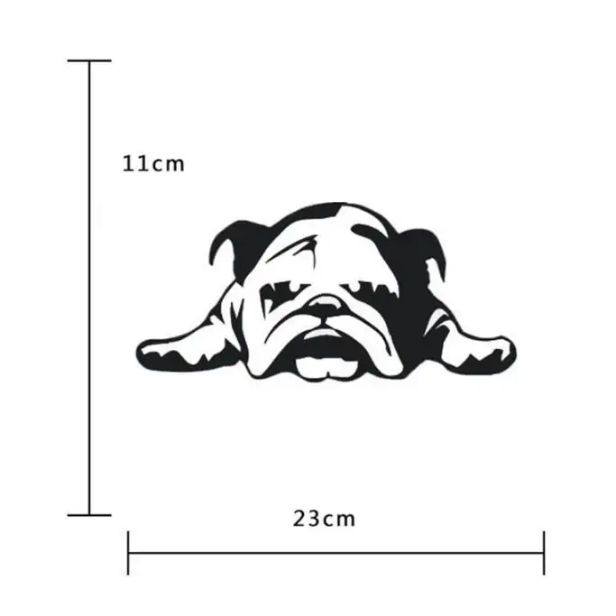 Tool 11x23cm Car Sticker ENGLISH BULLDOG TIRED PUPPY DOG Pattern Car Window Body for Vehicel SUV Boat Motorcycle Glass Laptop