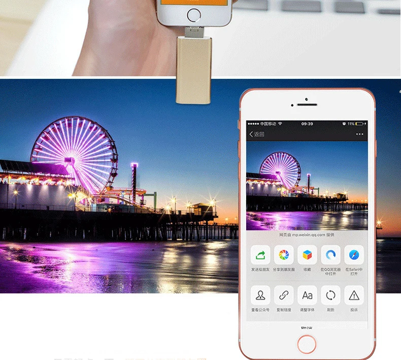 USB Memory Stick 128G флеш-накопитель USB 3,0 Рамочка для фотографии 3в1 USB накопитель для iPhone iPad iOS Mac Android usb type-C компьютеры-серебро