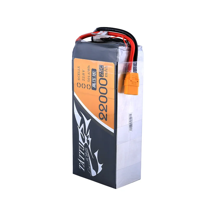 TATTU 22000mAh 22,8 V 6S LiPO аккумулятор 25C для большой нагрузки Multirotor FPV Дрон гексакоптер октокоптер