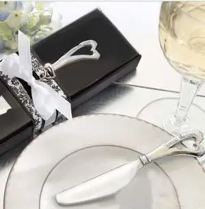 

Wedding bread party favors butter knife dinner fork arrival chrome Leaf spreader Butter Knife 5set