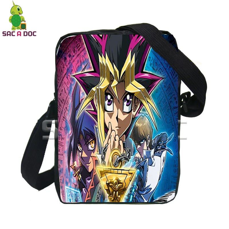 

Anime Yu-Gi-Oh! Yugi Kaiba Messenger Bag Women Men Small Handbags Boys Girls Travel Bags Kids School Bags Crossbody Shoulder Bag