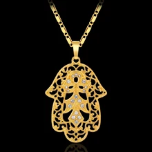 

New arrived Hinduism Buddhist AUM OM pendant necklace for women Gold color Religious jewelry accessories gift